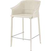 Callie Counter Stool in Vanilla Beige Recycled Leather